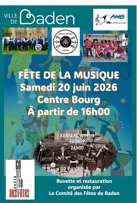 Affiche Fest-noz Fest-noz et Fest-Deiz à Baden le 13 juin
